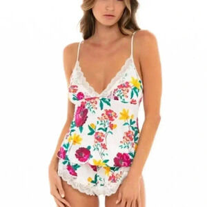 NWT OH LA LA CHERI  CURVE REINA FLORAL PRINT AND LACE SET 1X/2X